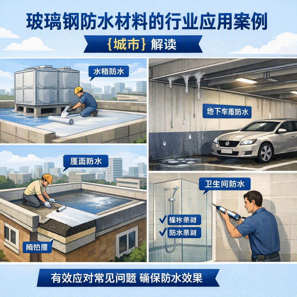 玻璃钢防水材料的行业应用案例,南平解读